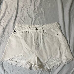 White Denim Women Shorts